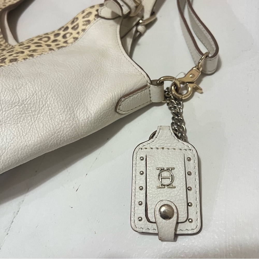 OH By Jay Gryson Large White Leopard Print Shoulder Bag - Picture 7 of 13